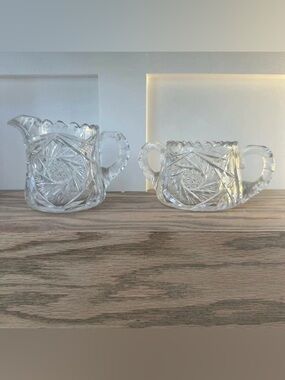 Vintage Traditional Heavy Cut
Crystal Cream Sugar
Set elegant dining
